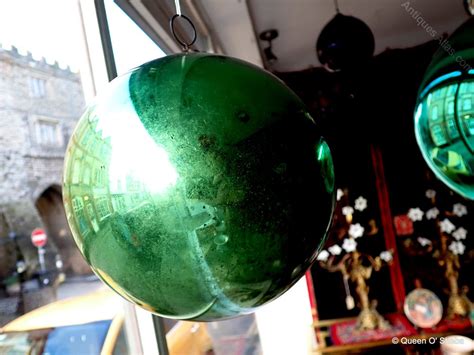 Antiques Atlas Witches Ball Green Mercury Glass Large Antique