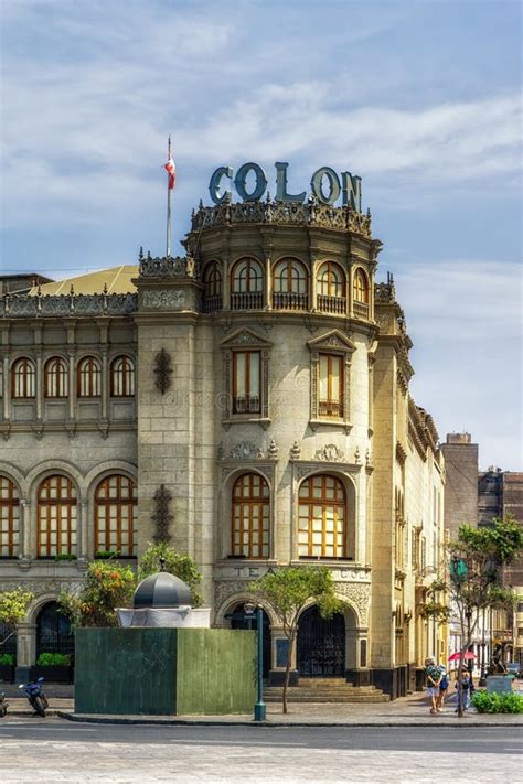 Colon Theater In The Historic Centre Lima Peru Stock Photo Image Of