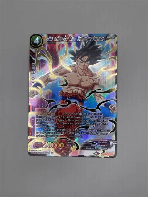 Ultra Instinct Son Goku Monumental Presence Sr Dragon Ball Super Card