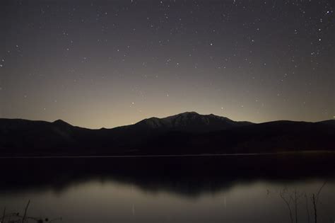 Lake And Mountains At Night By Daniel Bowman
