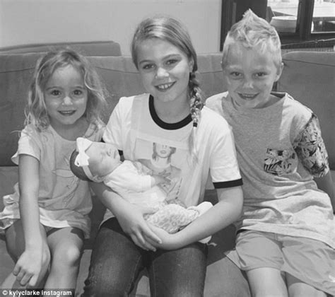 Kyly Clarkes Daughter Kelsey Lee Is Cuddled By Bec Hewitts Three