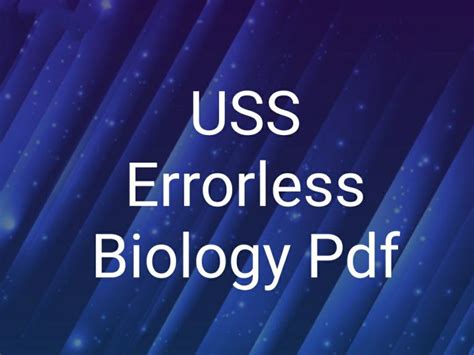 Errorless Biology Pdf For Neet 2021 Free Download