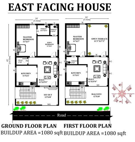 House Plan East Facing Home Plans India House Plans B