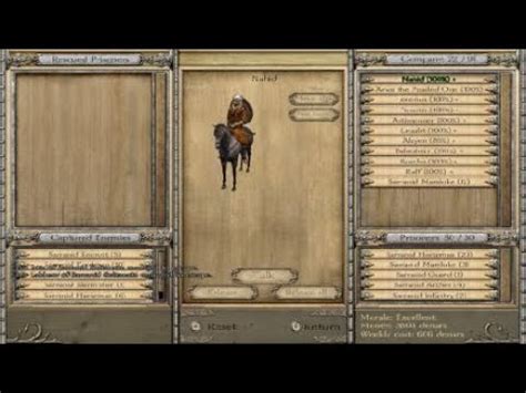 He'll list off all the lords in that realm offering quests. Mount & Blade: Warband Start of a New Hope - YouTube