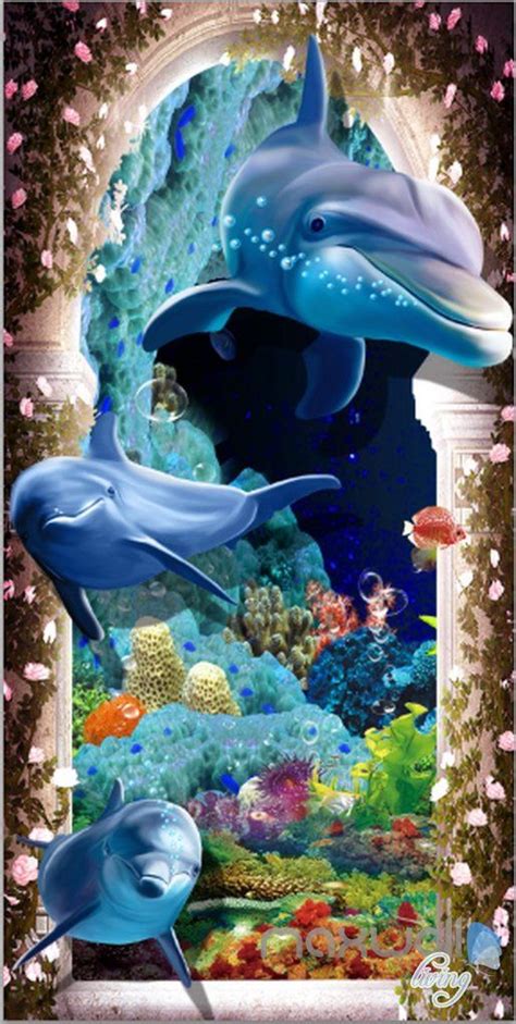 Dolphin Art Dolphin Decor Wall Mural Decals Adventures By Disney