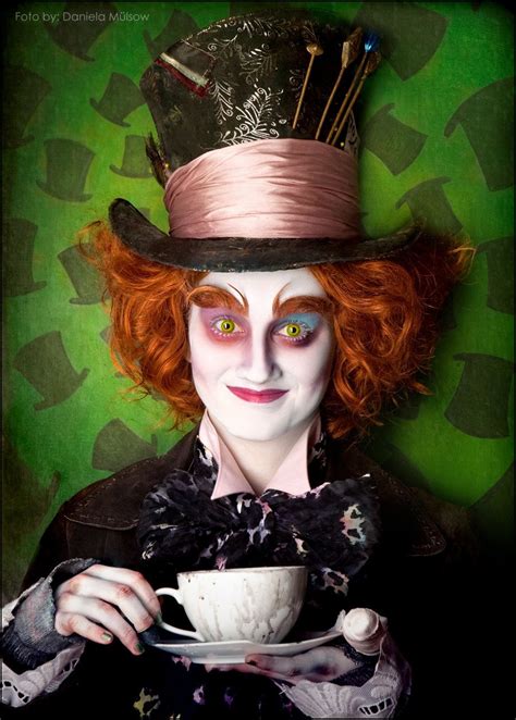 Mad Hatter Cosplay Tim Burton Alice In Wonderland Happy Halloween Steampunk Halloween Face