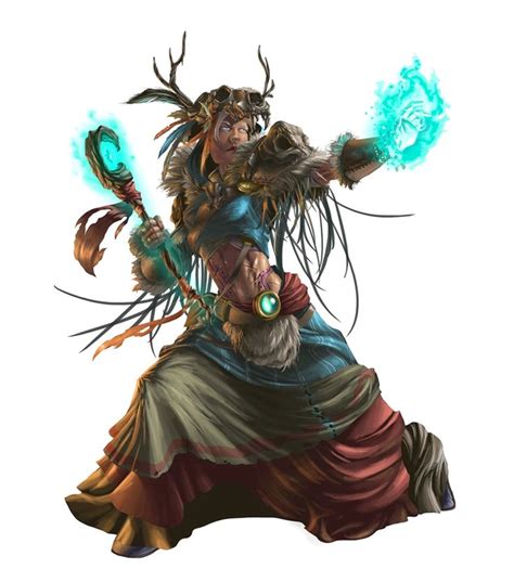 female human shaman or druid pathfinder pfrpg dnd dandd 3 5 5e 5th ed d20 fantasy female druid