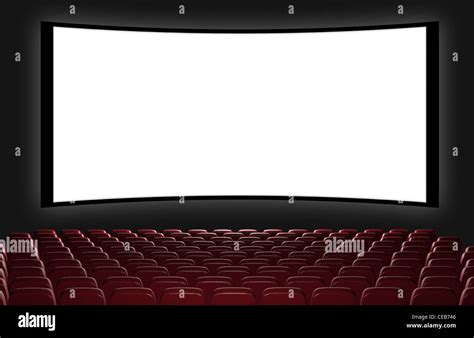 Cinema Auditorium 3d Rendering View On The Screen Stock Photo Alamy