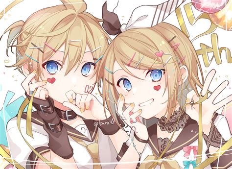 Kagamine Rin And Kagamine Len Vocaloid Drawn By Kuroi Liar Player Danbooru