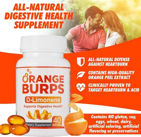 Orange Burps D Limonene Supplement Orange Peel Extract 1 Pack 40