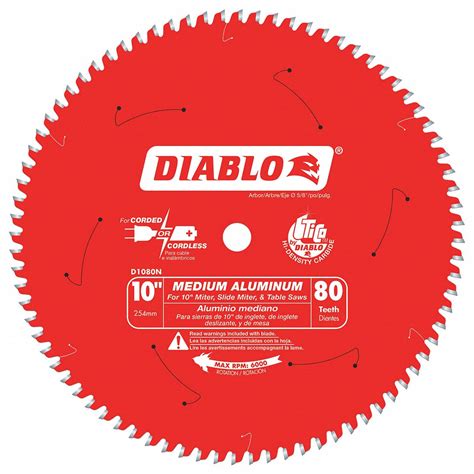 Diablo 10 In Blade Dia 80 Teeth Circular Saw Blade 52xf61d1080n