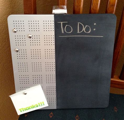 Magnetic Board Sprayed Half With Chalkboard Paint Magnetic Board