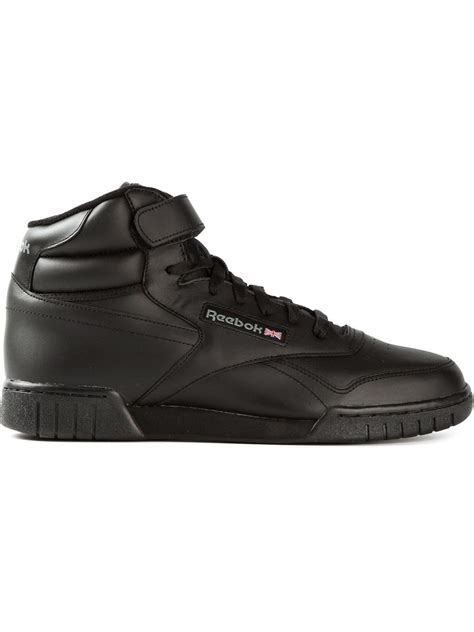 Reebok Ex O Fit Hi Top Sneakers In Black For Men Lyst