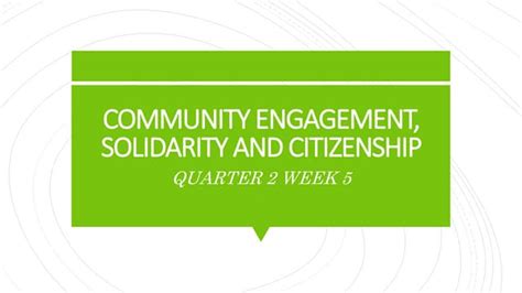 Community Engagement Solidarity And Citizenship Q2 W5pptx