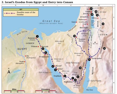 Exodus Route Bible Mapping Bible Exodus