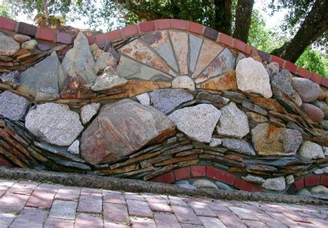 Slate Brick River Rock Ledger Stone Granite A Retaining Wall That