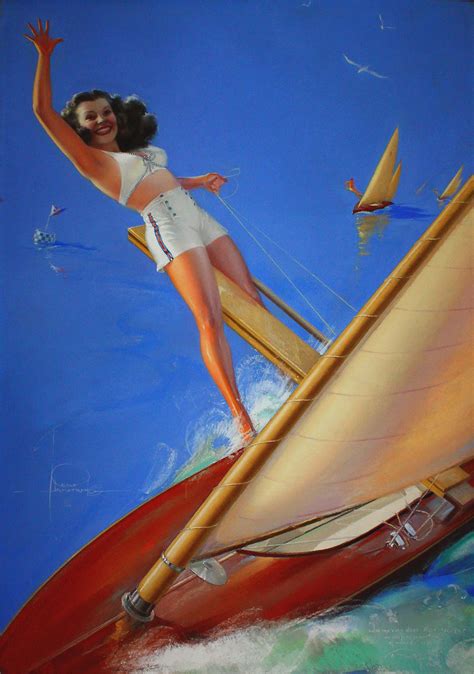 Surfing Sexy Pin Up Girl Pop Art Propaganda Retro Vintage Kraft Poster Canvas Diy Wall Sticker