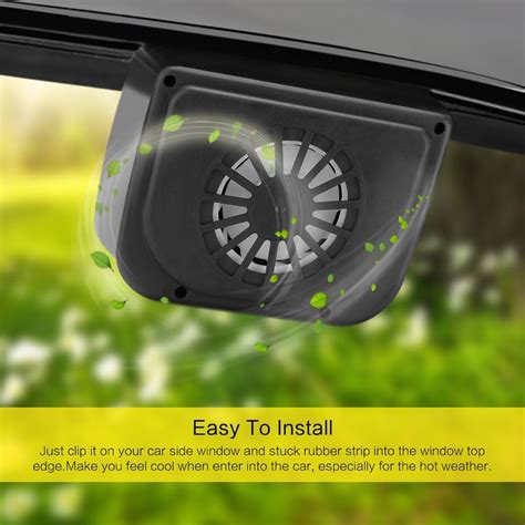 Solar Car Window Fan Energy Saving Ventilation System With Images