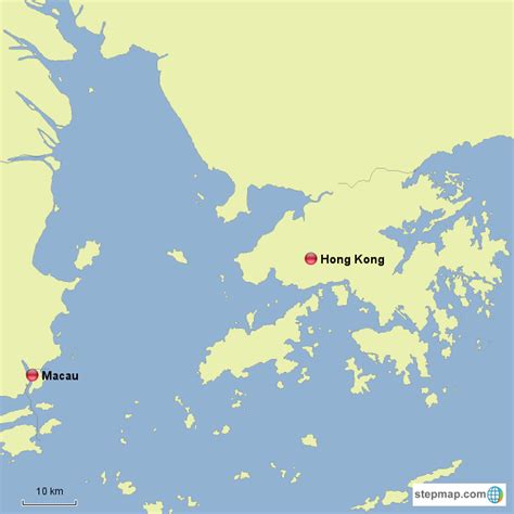 Stepmap Hong Kong Macau Landkarte Für Asia