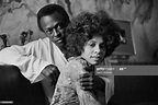 American jazz trumpeter Miles Davis and his wife, funk singer, Betty ...