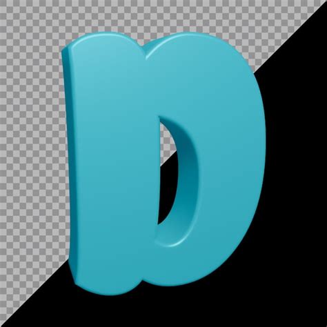 Premium Psd 3d Rendering Of Alphabet Letter D