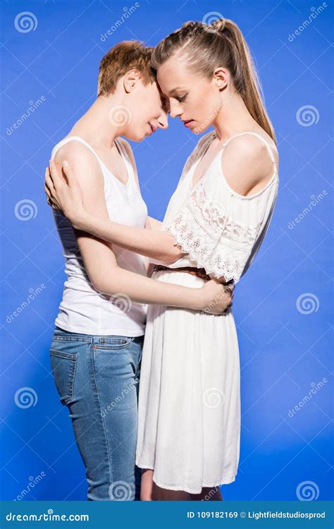 Lesbian Couple Hugging Stock Image Image Of Embracing 109182169