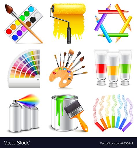 Design And Art Icons Set Royalty Free Vector Image