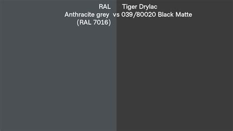 Ral Anthracite Grey Ral Vs Tiger Drylac Black Matte
