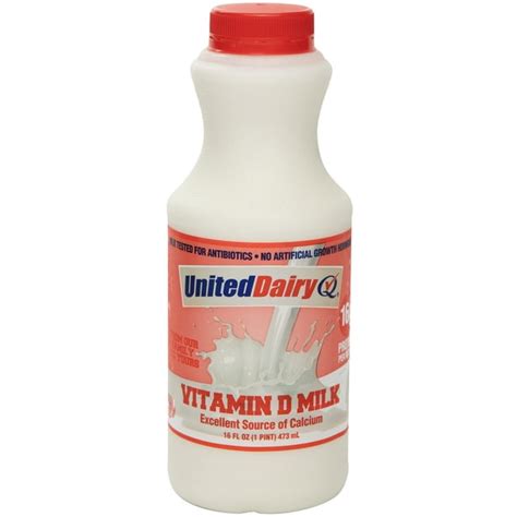 United Dairy Whole Milk Pint 16oz