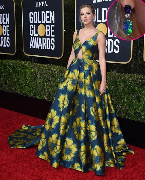 Golden Globes 2020 Taylor Swift Wears Custom Floral Etro Gown