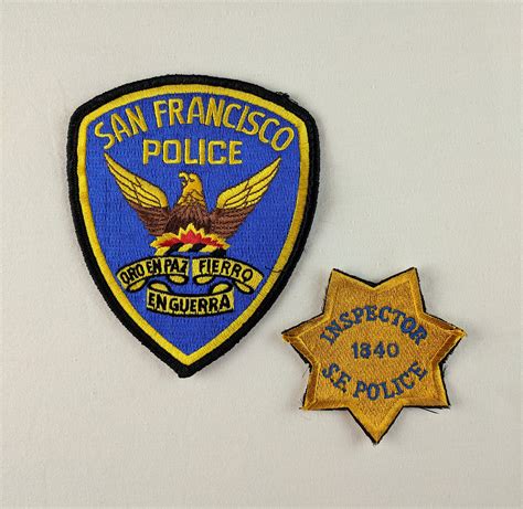2 San Francisco Police Department Sew On Patches Shoulder Etsy Sew