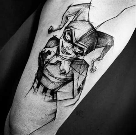 Outline Black And White Harley Quinn Tattoo Designs Best Tattoo Ideas