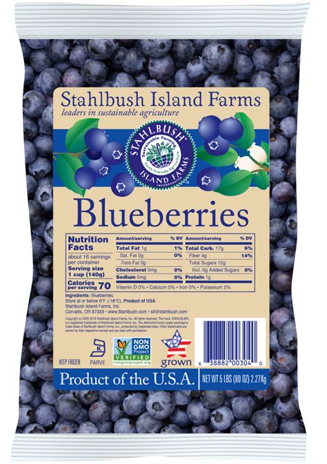 Fs Blueberries Bag Stahlbush Island Farms