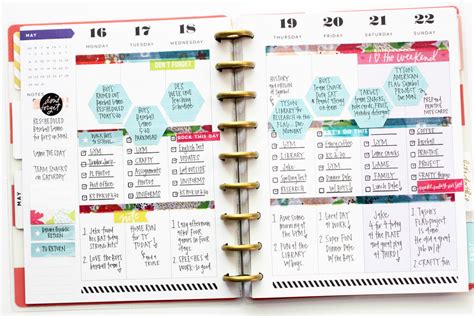 The Happy Planner™ Dividing A Weekly Page Into Three
