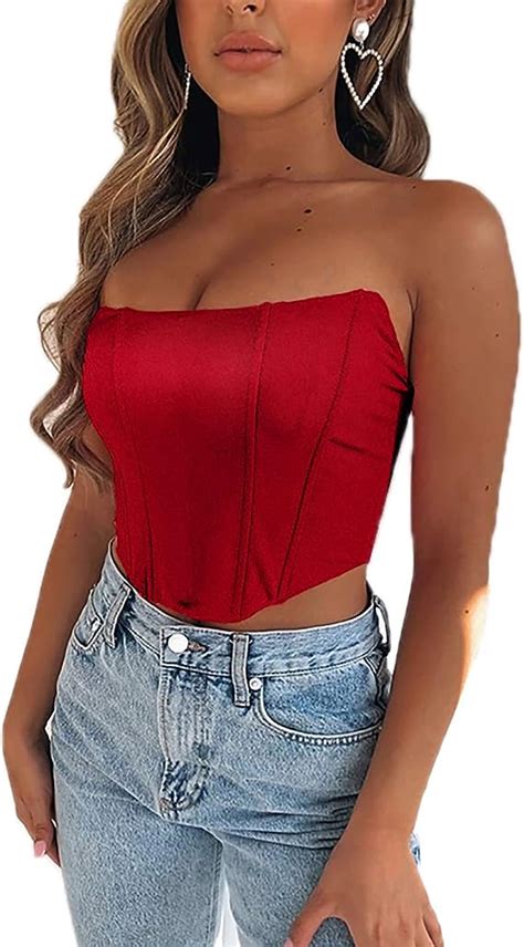 Alivilay Fashion Womens Bustiers Corsets Crop Tops Push Up Clubwear