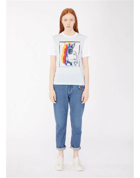Paul Smith Rabbit Shadow Printed T Shirt Women From Young Ideas Uk