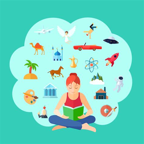 Reading Concept Illustration 458706 Vector Art At Vecteezy