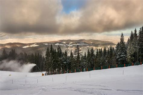 Spectacular Ski Slopes In The Carpathianspoiana Brasov Ski Resort