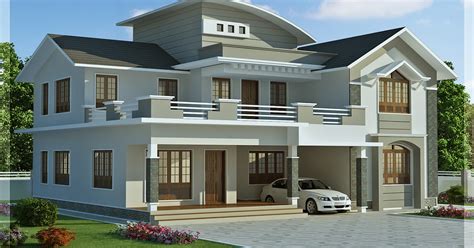 The floor plan features of this modern house design are beds: 2960 sq.feet 4 bedroom villa design Kerala home design and ...