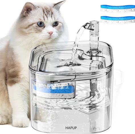Hapup Cat Water Fountain Cat Fountain 22l Square Automatic Animal