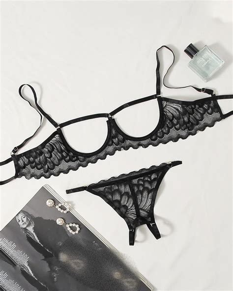 Cutout Open Breast Crochet Lace Lingerie Set Online Discover Hottest Trend Fashion At