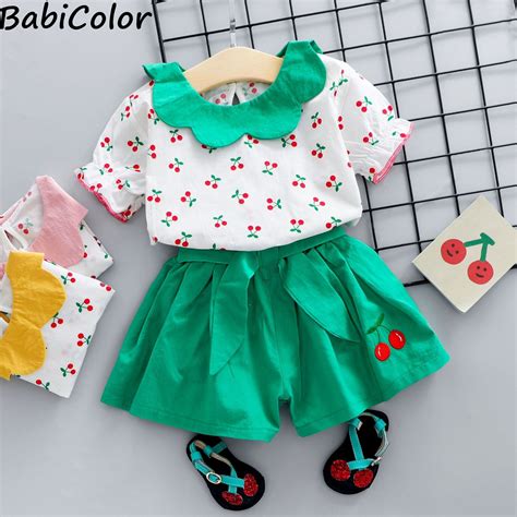 Babicolorbaby Girls Clothing Sets 2020 New Summer Newborn Girl Clothes