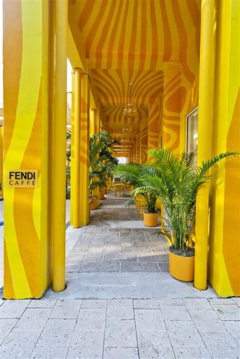 Fendis Miami Cafe Is Awash In Swirling Colour The Spaces