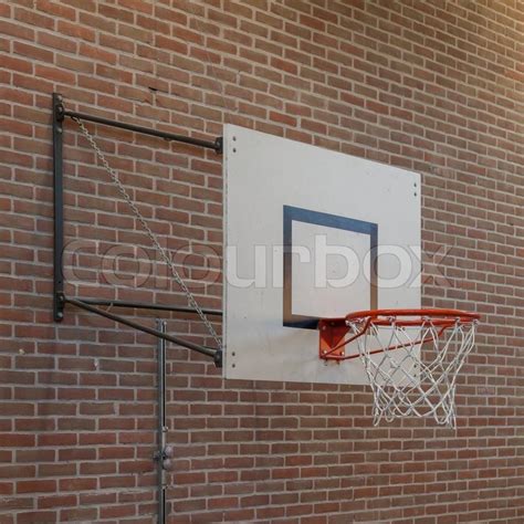 Basketball Hoop On An Oldbrick Wall Stock Image Colourbox