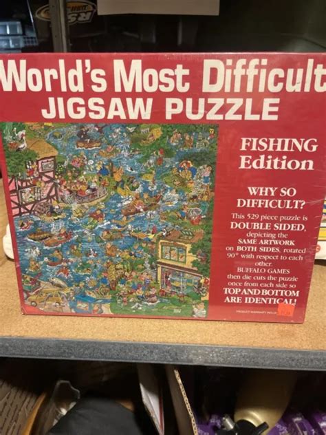 Buffalo Games Worlds Most Difficult Jigsaw Puzzle Fishing Double Sided