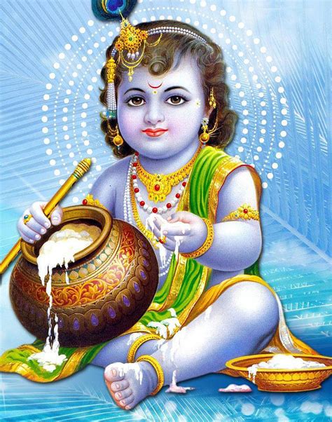 Little Boy Lord Shri Krishna Yoga Meditation Hindu Poster Digital Art