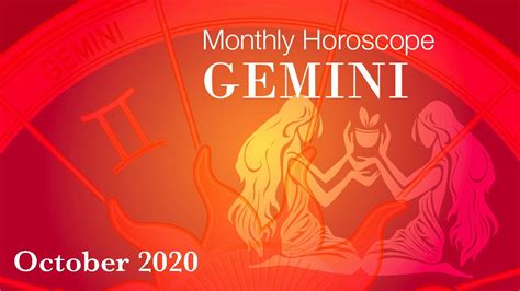 Gemini Horoscope October Monthly Horoscopes 2020 Preview Youtube
