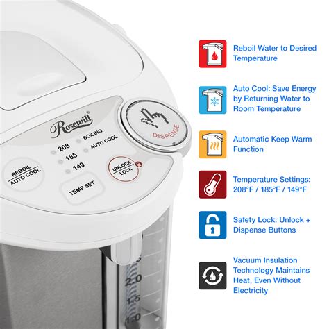 Rosewill R Hap 15002 40 Liters Stainless Steel Electric Hot Water