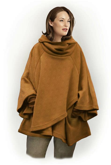 Poncho With Hood Sewing Pattern 5798 Made To Measure Sewing Pattern