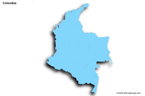 Sample Maps For Colombia Blueoutlineshadowy Map Flashcards Colombia